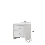 Sim 5 Piece White Panel Bedroom Set