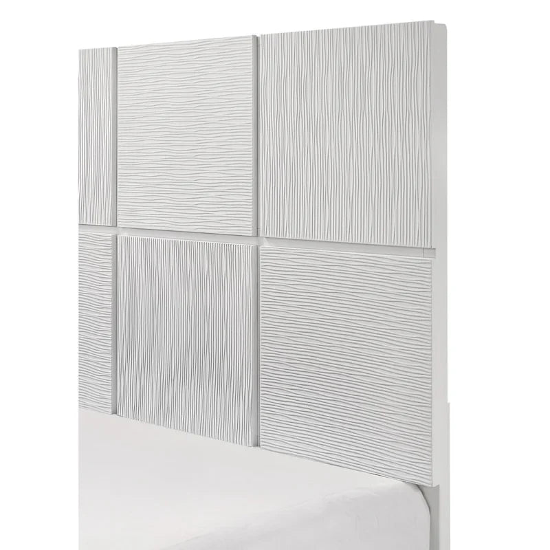 Sim 5 Piece White Panel Bedroom Set