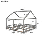 Twin Size House Platform Beds, Two Shared Beds