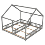 Twin Size House Platform Beds, Two Shared Beds