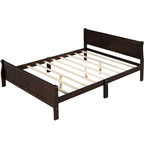 Oaks Aura Wood Platform Bed Twin Bed Frame Mattress Foundation Sleigh Bed with Headboard/Footboard/Wood Slat Support