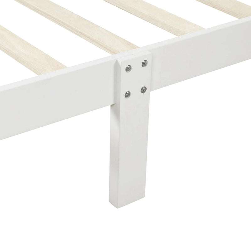 Oaks Aura Wood Platform Bed Twin Bed Frame Mattress Foundation Sleigh Bed with Headboard/Footboard/Wood Slat Support