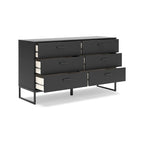 Signature Design by Ashley Socalle Black Panel Headboard with Dresser and Nightstand