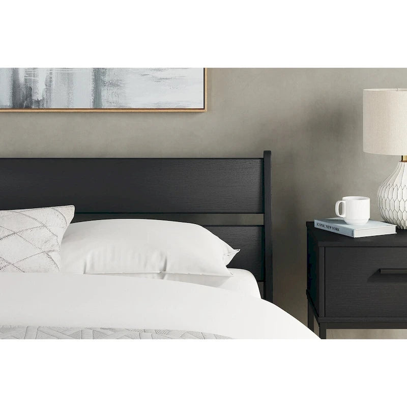 Signature Design by Ashley Socalle Black Panel Headboard with Dresser and Nightstand