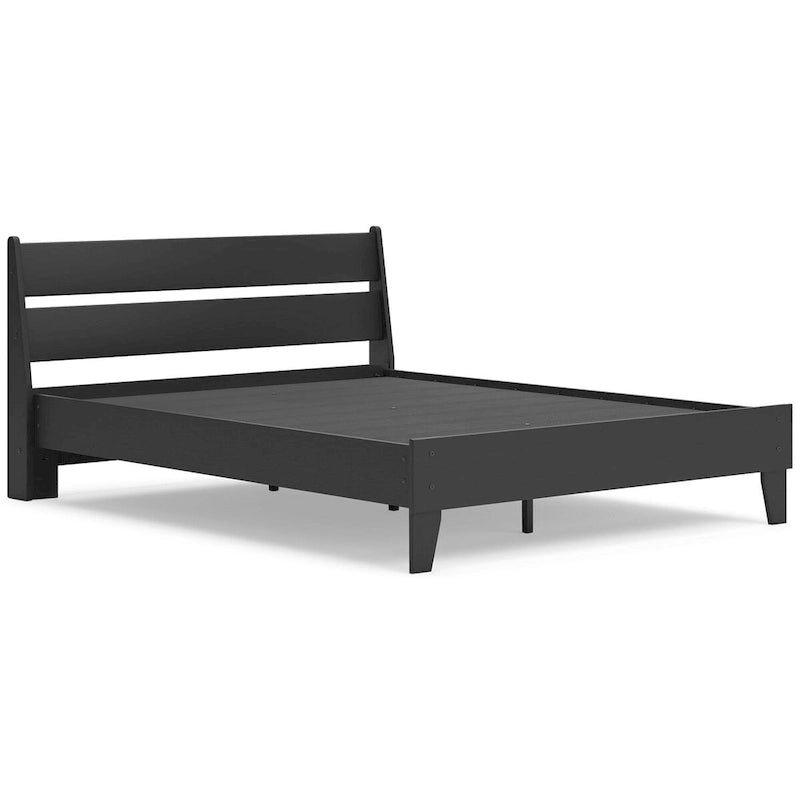Signature Design by Ashley Socalle Black Panel Headboard with Dresser and Nightstand