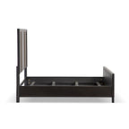 Panel Bed with Gold Accent Trim - Espresso - Queen/King