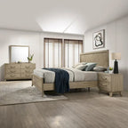 Roundhill Furniture Arena Contemporary Wood Bedroom Set: Panel Bed, Dresser, Mirror, Nightstand, Chest in Antique Gray