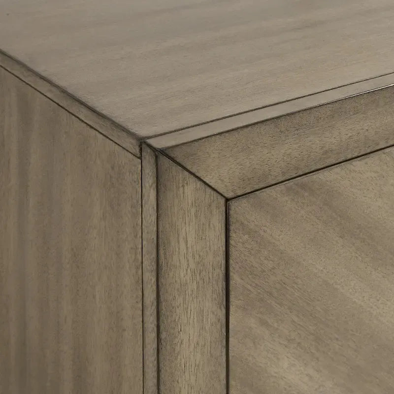 Roundhill Furniture Arena Contemporary Wood Bedroom Set: Panel Bed, Dresser, Mirror, Nightstand, Chest in Antique Gray