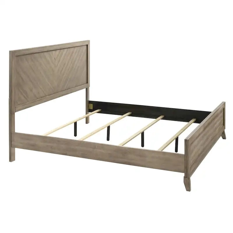 Roundhill Furniture Arena Contemporary Wood Bedroom Set: Panel Bed, Dresser, Mirror, Nightstand, Chest in Antique Gray