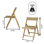 Mallorca Coastal Modern Wood Woven Seagrass Folding Chair, Natural (Set of 2) by