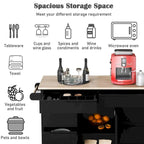 Store Kitchen Cart with Wheels and 8 Drawers