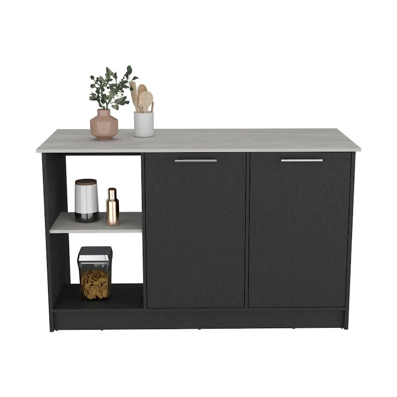 Kitchen Island for Dining Room,Two open storage shelves, Kitchen