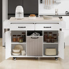 Kitchen Island with Trash Can Storage Cabinet by 