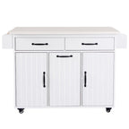 Kitchen Island with Trash Can Storage Cabinet by