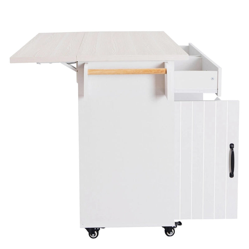 Kitchen Island with Trash Can Storage Cabinet by