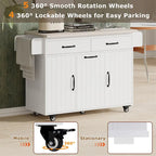 Kitchen Island with Trash Can Storage Cabinet by