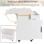 Kitchen Island with Trash Can Storage Cabinet by
