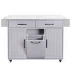 Kitchen Island with Trash Can Storage Cabinet by