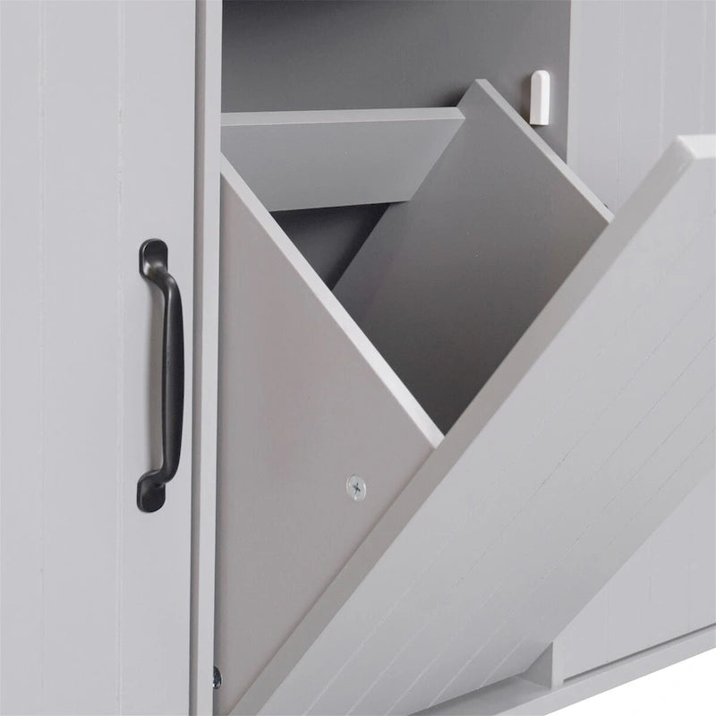 Kitchen Island with Trash Can Storage Cabinet by
