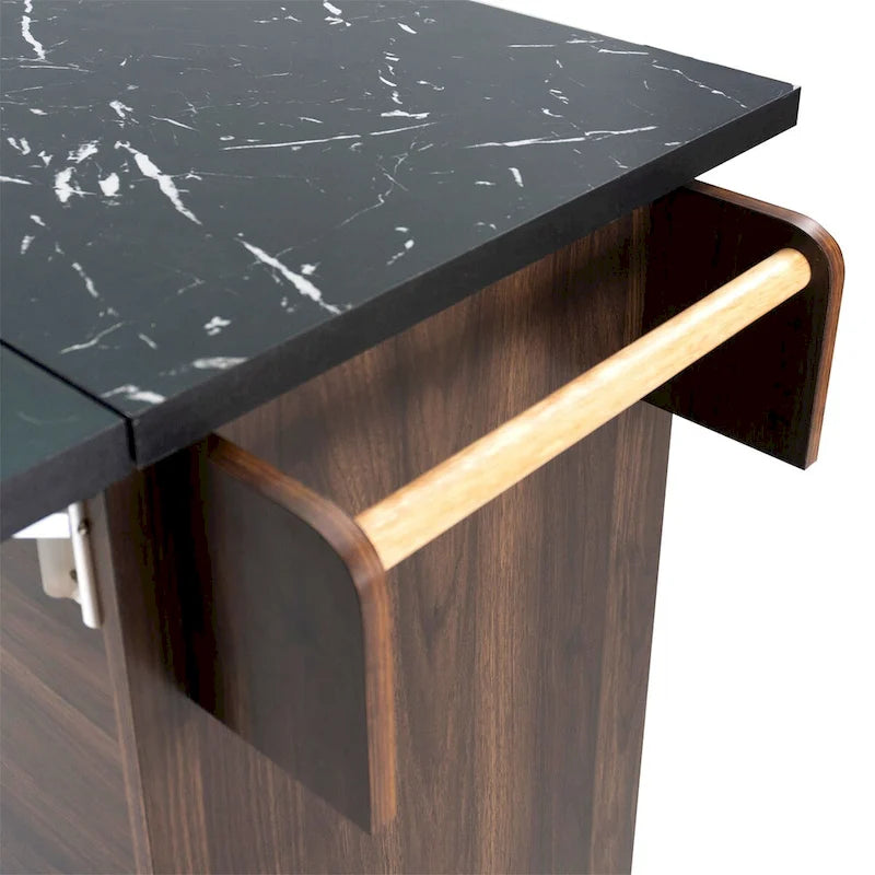 Kitchen Island with Trash Can Storage Cabinet by