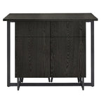 Oyala Black Finish 2-door Kitchen Island with Power and USB outlets by