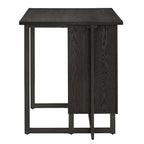 Oyala Black Finish 2-door Kitchen Island with Power and USB outlets by