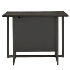Oyala Black Finish 2-door Kitchen Island with Power and USB outlets by