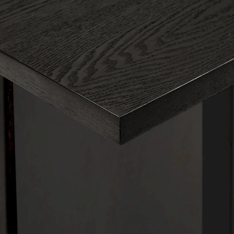 Oyala Black Finish 2-door Kitchen Island with Power and USB outlets by
