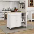 Double Door Kitchen Island with Adjustable Shelves