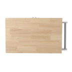 Contemporary Wood Kitchen Cart with Wheels Storage and Wheels by