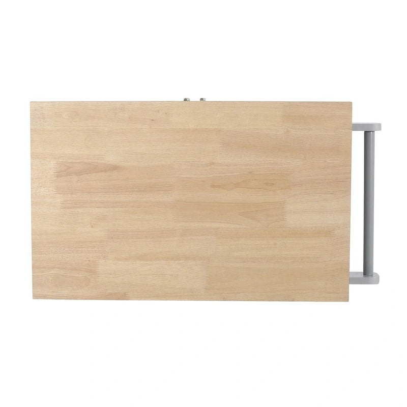 Contemporary Wood Kitchen Cart with Wheels Storage and Wheels by