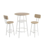 CUSchoice Stylish Bar Table Set With 2 Stools and Partition Included - 24*24*35.5(inch)