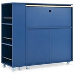 Rolling Kitchen Island With Extended Table,Kitchen Island on Wheels