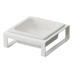Single Pet Food Bowl - Two Styles, Steel and Ceramic, Short, 1.25 - L 6.1 x W 5.91 x H 2.36 inches