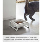 Single Pet Food Bowl - Two Styles, Steel and Ceramic, Short, 1.25 - L 6.1 x W 5.91 x H 2.36 inches