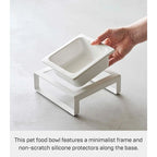 Single Pet Food Bowl - Two Styles, Steel and Ceramic, Short, 1.25 - L 6.1 x W 5.91 x H 2.36 inches