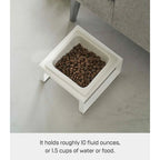 Single Pet Food Bowl - Two Styles, Steel and Ceramic, Short, 1.25 - L 6.1 x W 5.91 x H 2.36 inches