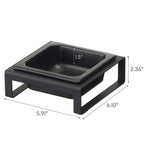 Single Pet Food Bowl - Two Styles, Steel and Ceramic, Short, 1.25 - L 6.1 x W 5.91 x H 2.36 inches