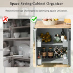 53.9 Kitchen Island Cart with Drop Leaf on Wheels