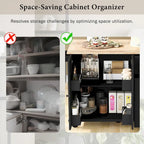 53.9 Kitchen Island Cart with Drop Leaf on Wheels