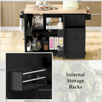 53.9 Kitchen Island Cart with Drop Leaf on Wheels