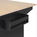 53.9 Kitchen Island Cart with Drop Leaf on Wheels