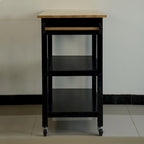 MDF Kitchen Cart with Two Lockable Wheels