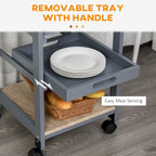 Mobile Rolling Kitchen Island Trolley Serving Cart