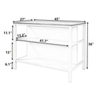 Solid Wood Rustic 45 Stationary Kitchen Island