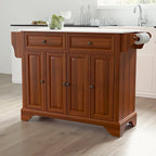 Lafayette Granite Top Full Size Kitchen Island/Cart - 51.5W x 18D x 36H