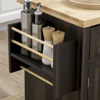 2024 NEW Modern Rolling Kitchen Island Cart with Spice Rack