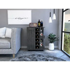 Bartlet 2-Shelf 6-Bottle Bar Cart with Division for Kitchen, Party and Living Room
