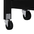 46.46Multi-Functional Kitchen Island Cart with Spice Rack,Wine Rack,Towel Holder and Foldable Rubberwood Table Top