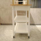 40 Mobile Kitchen Island & Kitchen Cart,with Two Lockable Wheels